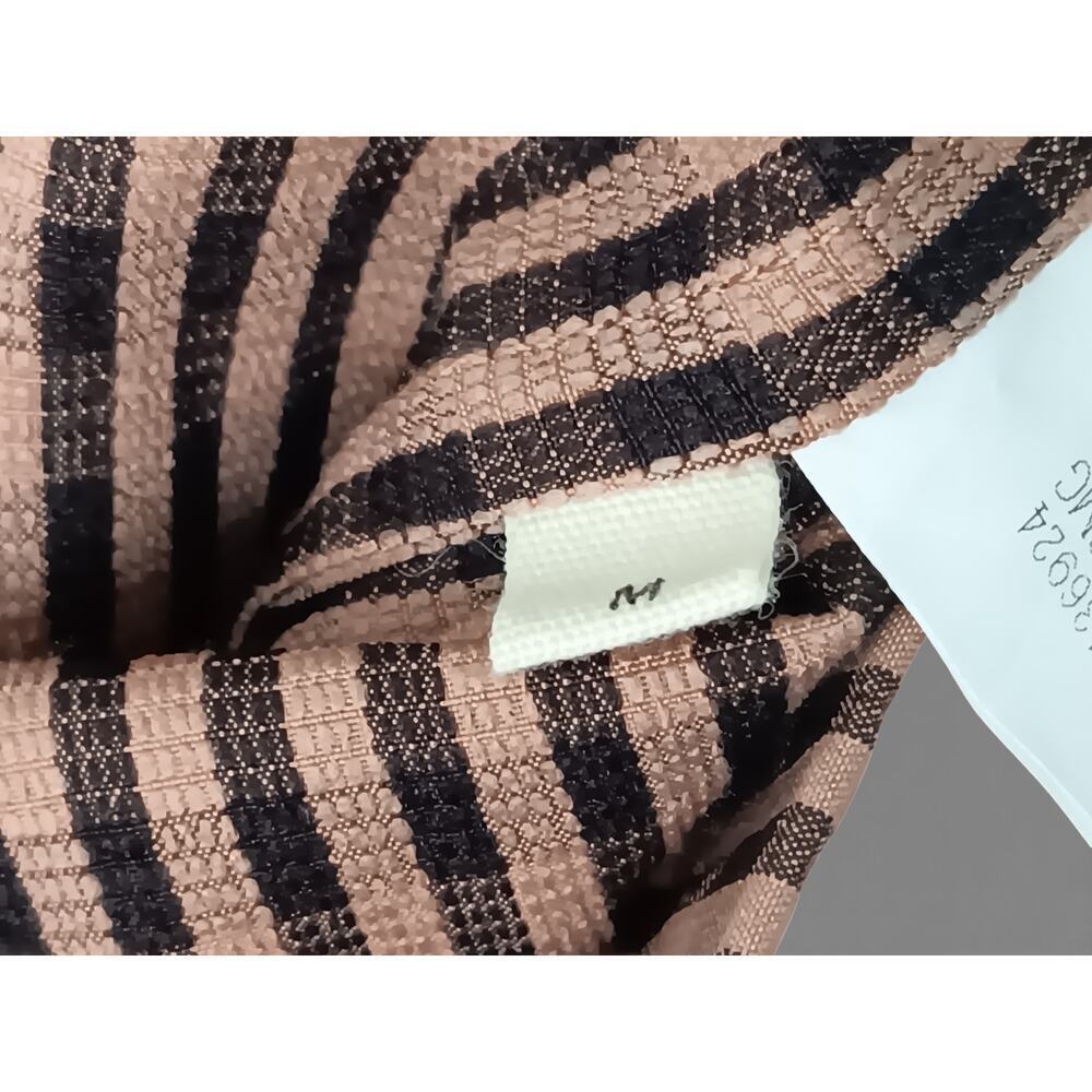 Capulet Brown Black Gingham Puff Sleeve Square Neck Puff Sleeve Dress Size M - Picture 13 of 14